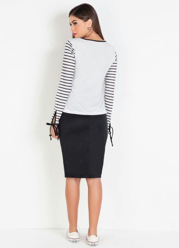 Outlet - Blusa Listrada com Gota Moda Evangélica 4