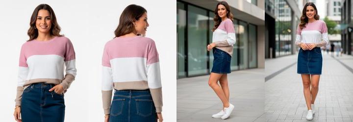 Blusa Listrada em Tric�