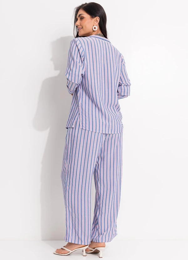 Quintess - Blusa Listrado Colorido em Viscose Plana 12