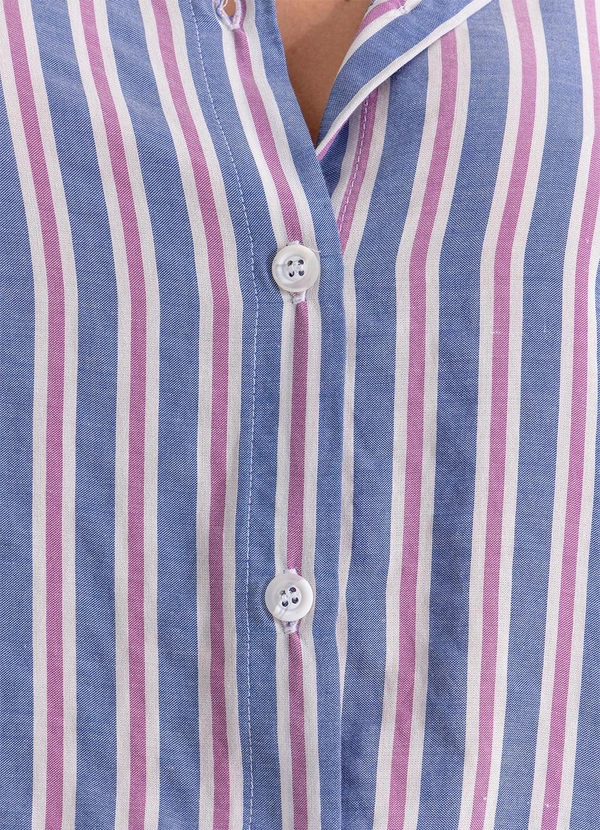 Quintess - Blusa Listrado Colorido em Viscose Plana 17