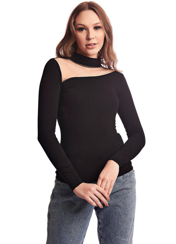 E-blossom - Blusa M/L Zoe Preto 3