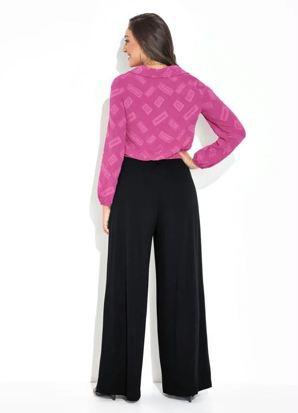 Rovitex - Blusa Magenta em Tecido Jacquard 4