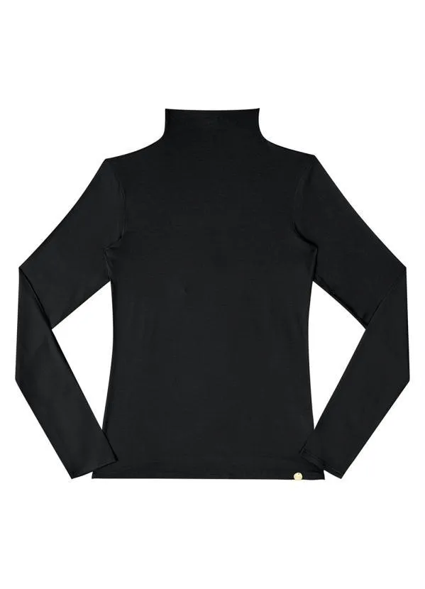 Lunender - Blusa Malha Thirty Plus Preto Reativo