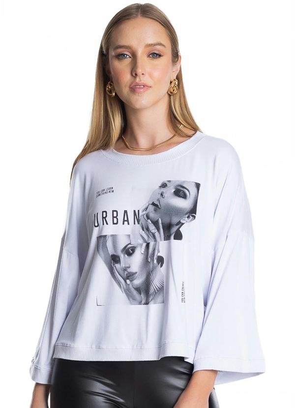 Rovitex - Blusa Manga 7/8 Branco