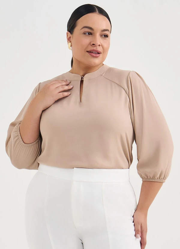 Principessa - Blusa Manga 7/8 em Crepe Fendi Andressa 5