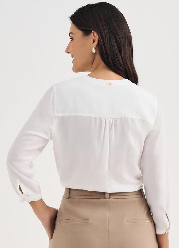Principessa - Blusa Manga 7/8 em Viscose Off White Valesca 2