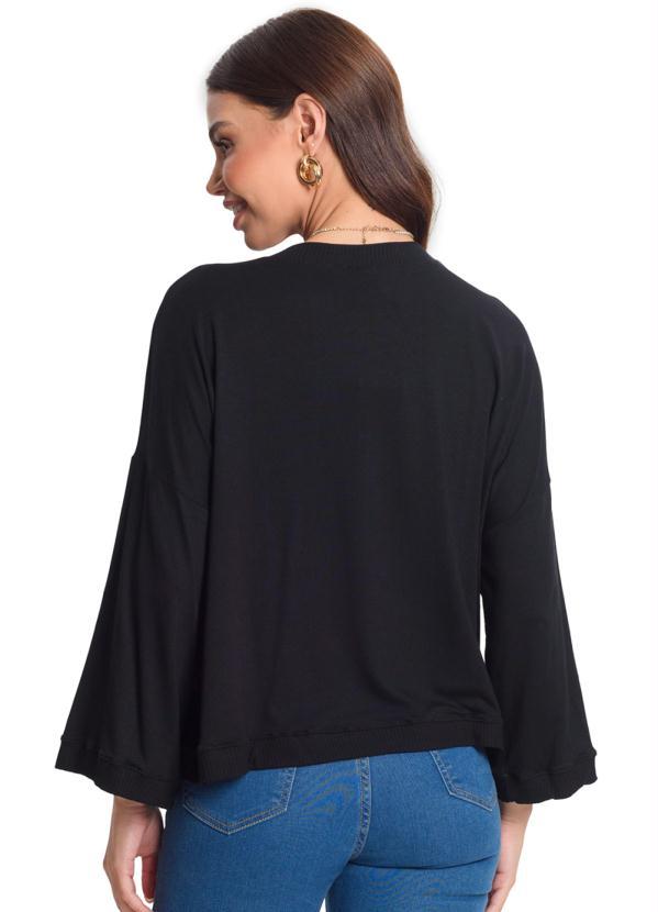 Rovitex - Blusa Manga 7/8 Preto 2
