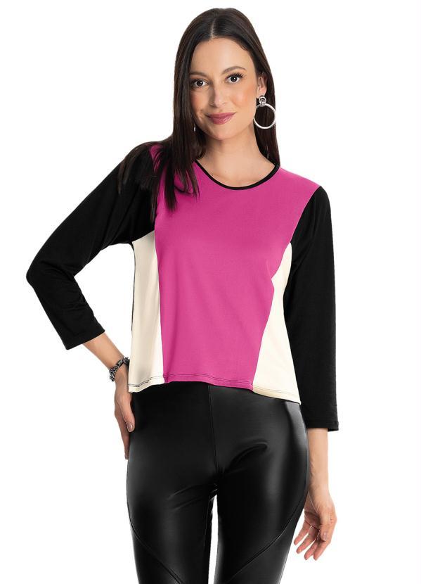 Rovitex - Blusa Manga 7/8 Preto
