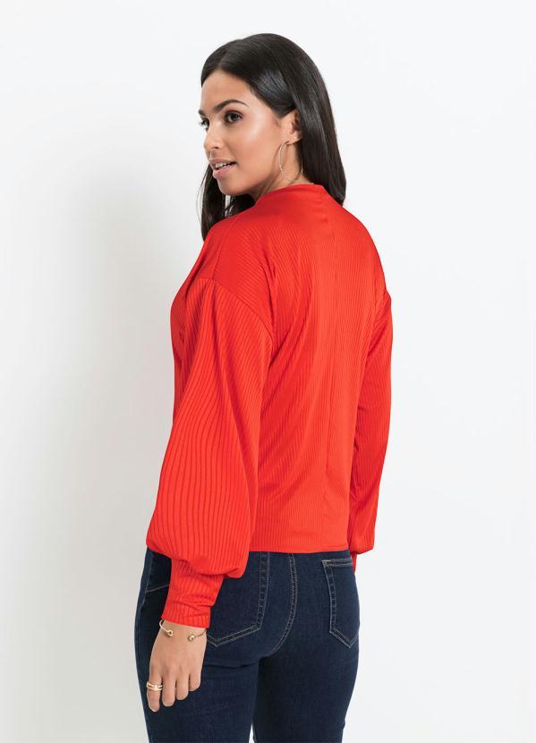 Outlet - Blusa Manga Bufante Vermelha 2