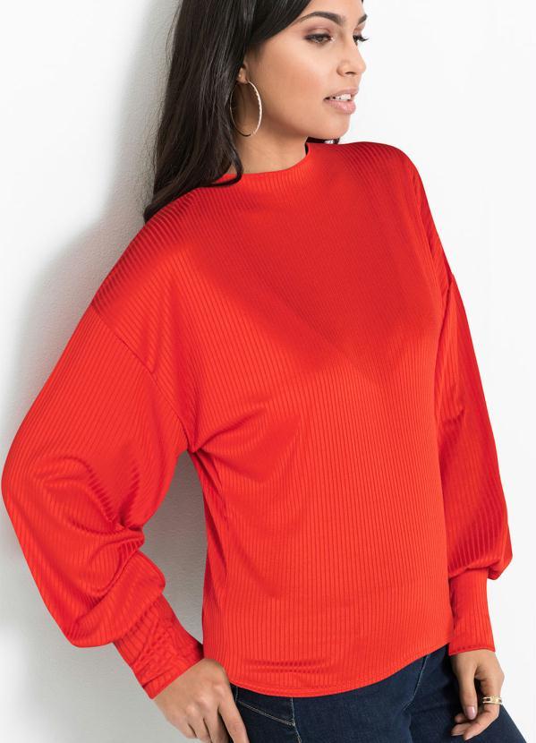 Outlet - Blusa Manga Bufante Vermelha 3