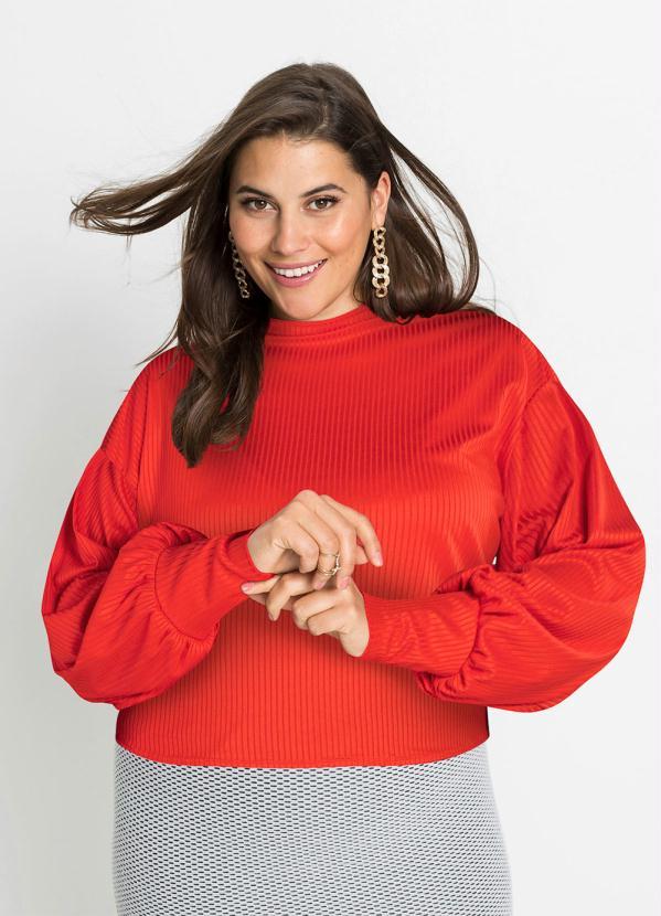 Outlet - Blusa Manga Bufante Vermelha 4