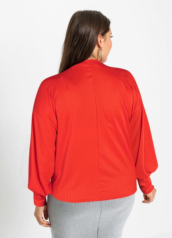 Outlet - Blusa Manga Bufante Vermelha 5