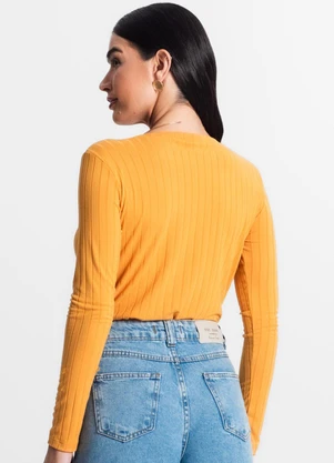 Infinita Cor - Blusa Manga Longa Amarelo - INFINITA COR