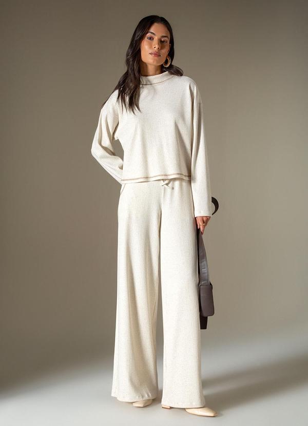 Use Modo - Blusa Manga Longa Ampla Bege 2