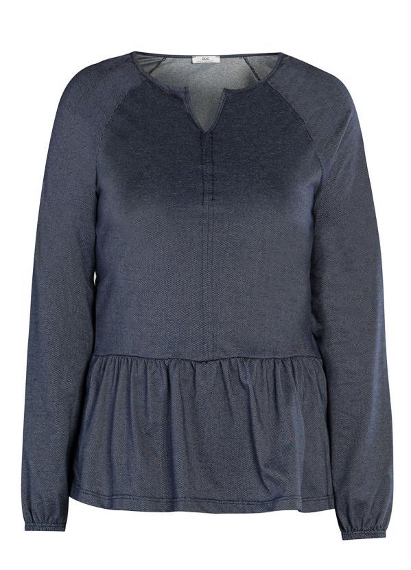 Outlet - Blusa Manga Longa Azul Marinho 4