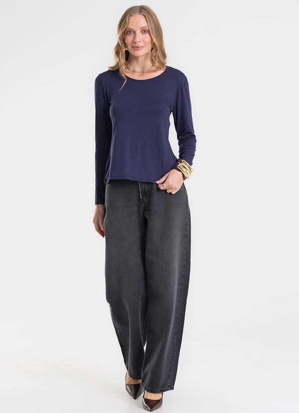 Rovitex - Blusa Manga Longa Azul 3