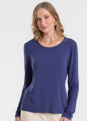 Rovitex - Blusa Manga Longa Azul - ROVITEX