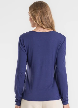 Rovitex - Blusa Manga Longa Azul - ROVITEX