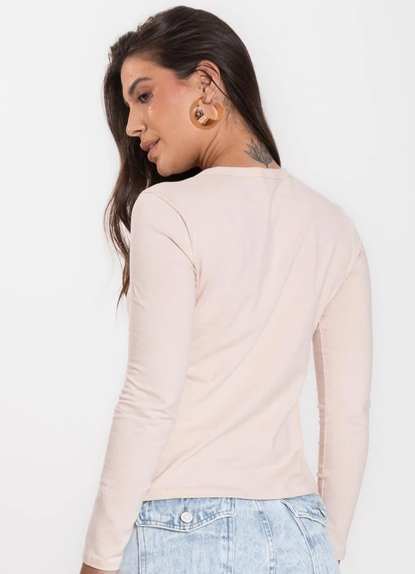Select - Blusa Manga Longa Básica Bege 2