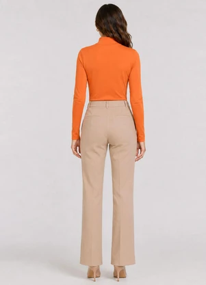 Select - Blusa Manga Longa Básica  Laranja - SELECT