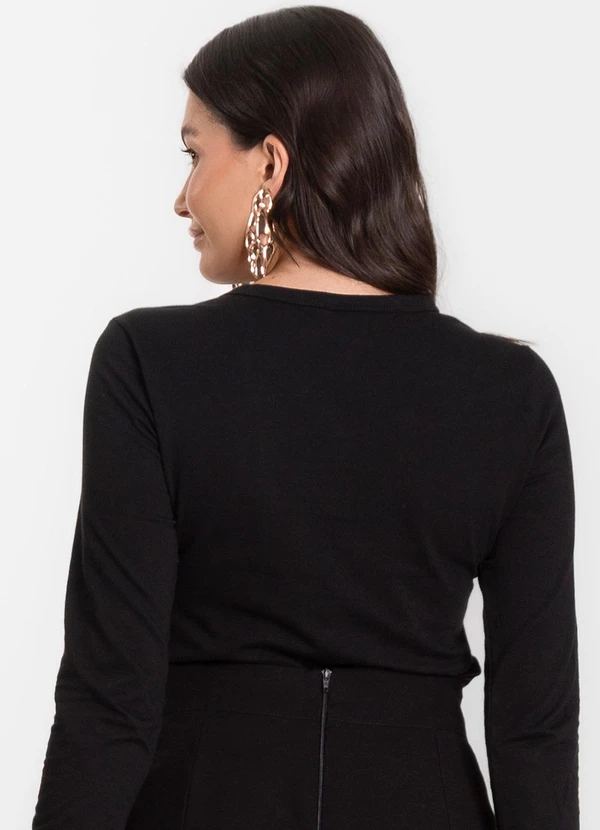 Select - Blusa Manga Longa Básica Preto 2