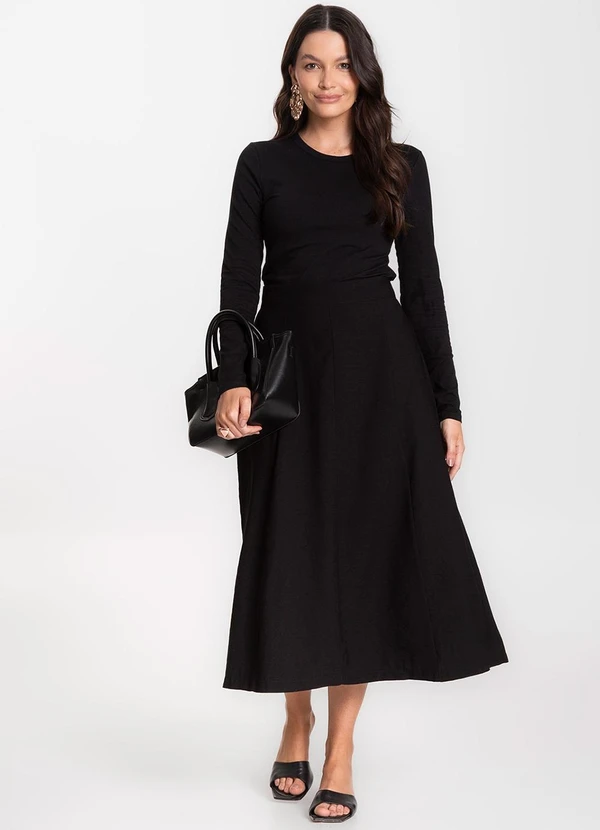 Select - Blusa Manga Longa Básica Preto 3