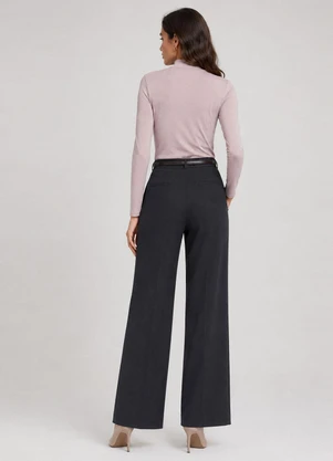 Select - Blusa Manga Longa Básica Rosa - SELECT