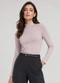 Select - Blusa Manga Longa Básica  Verde - variação: Rosa