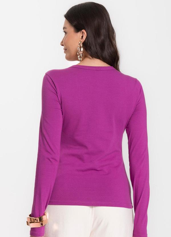 Select - Blusa Manga Longa Básica Roxo 2