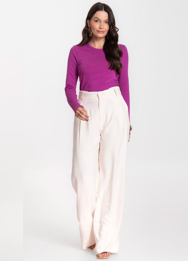 Select - Blusa Manga Longa Básica Roxo 3