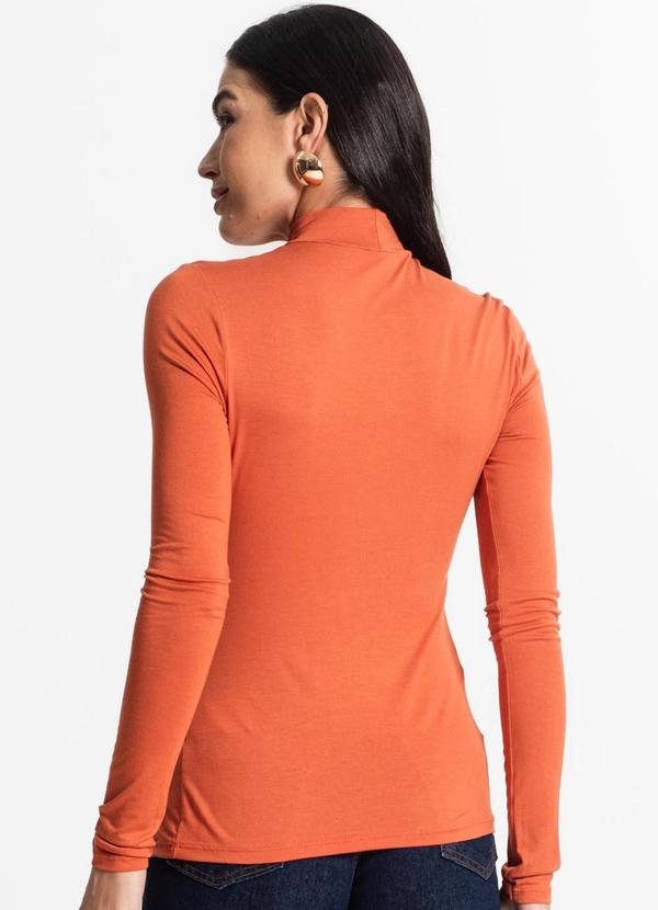 Select - Blusa Manga Longa Básica Laranja 2