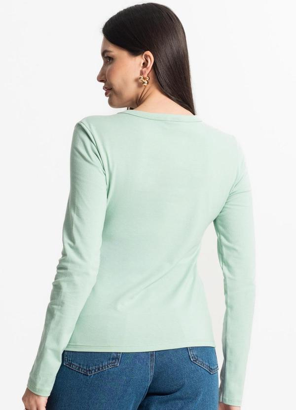 Select - Blusa Manga Longa Básica Verde 2