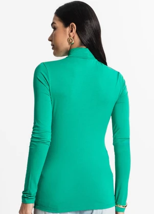 Select - Blusa Manga Longa Básica Verde - SELECT