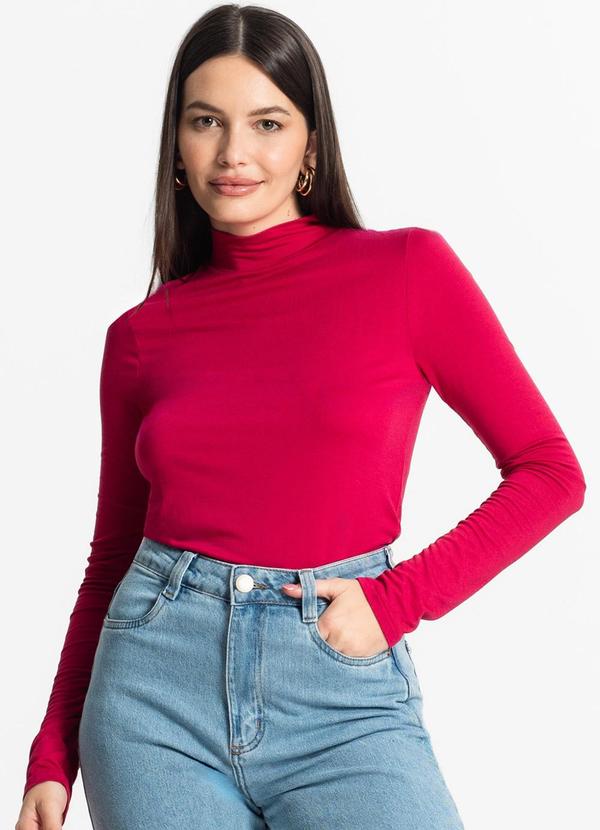 Select - Blusa Manga Longa Básica Vermelho