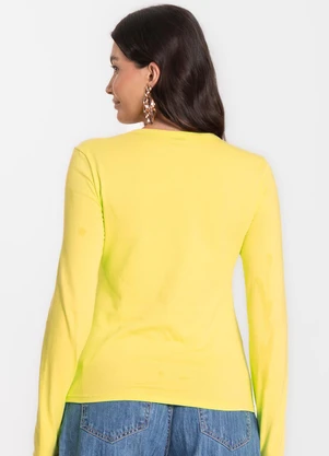 Select - Blusa Manga Longa Básica Verde - SELECT