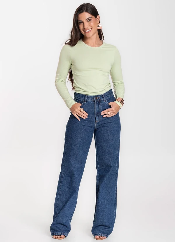 Select - Blusa Manga Longa Básica Verde 3