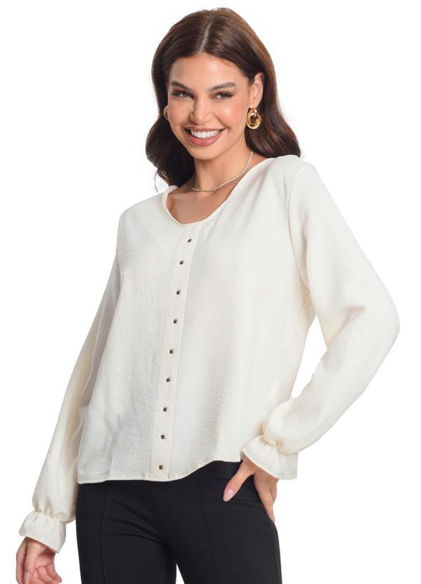 Rovitex - Blusa Manga Longa Bege