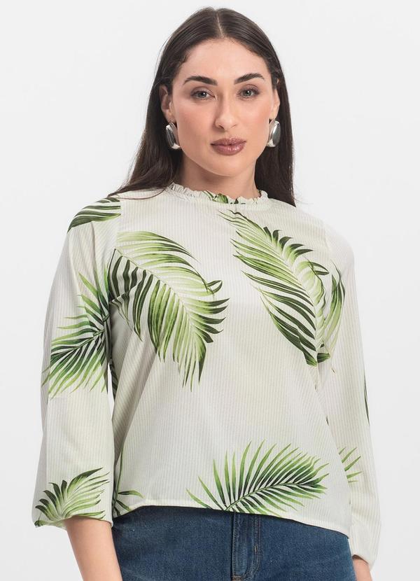 Infinita Cor - Blusa Manga Longa Bege