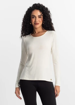 Rovitex - Blusa Manga Longa Bege - ROVITEX