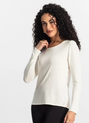 Rovitex - Blusa Manga Longa Bege - ROVITEX