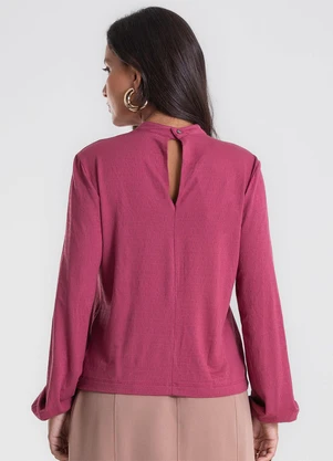 Endless - Blusa Manga Longa Bufante Vermelho - ENDLESS