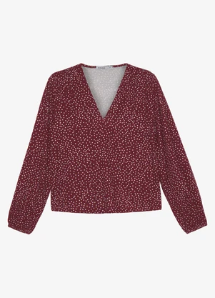 Endless - Blusa Manga Longa Bufante Vermelho - ENDLESS