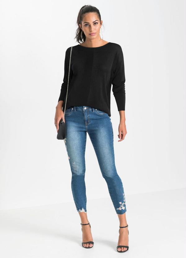 Outlet - Blusa Manga Longa com Amarração Preta 4