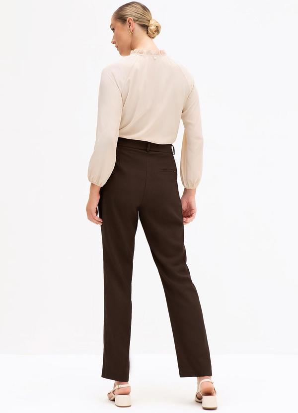 Principessa - Blusa Manga Longa com Gola de Babado Aveia Gloriana 4