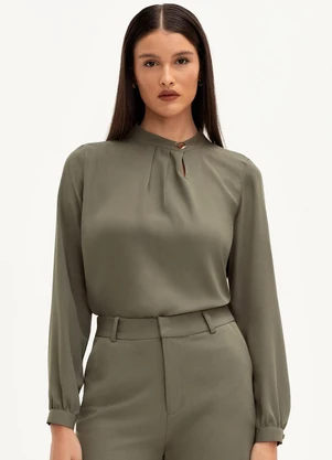 Principessa - Blusa Manga Longa Verde Oliva Vilma - PRINCIPESSA