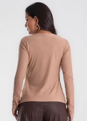 Endless - Blusa Manga Longa com Estampa Marrom - ENDLESS
