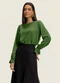 Endless - Blusa Manga Longa com Lastex Marrom - variação: Verde