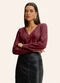 Endless - Blusa Manga Longa com Lastex Preto - variação: Vermelho