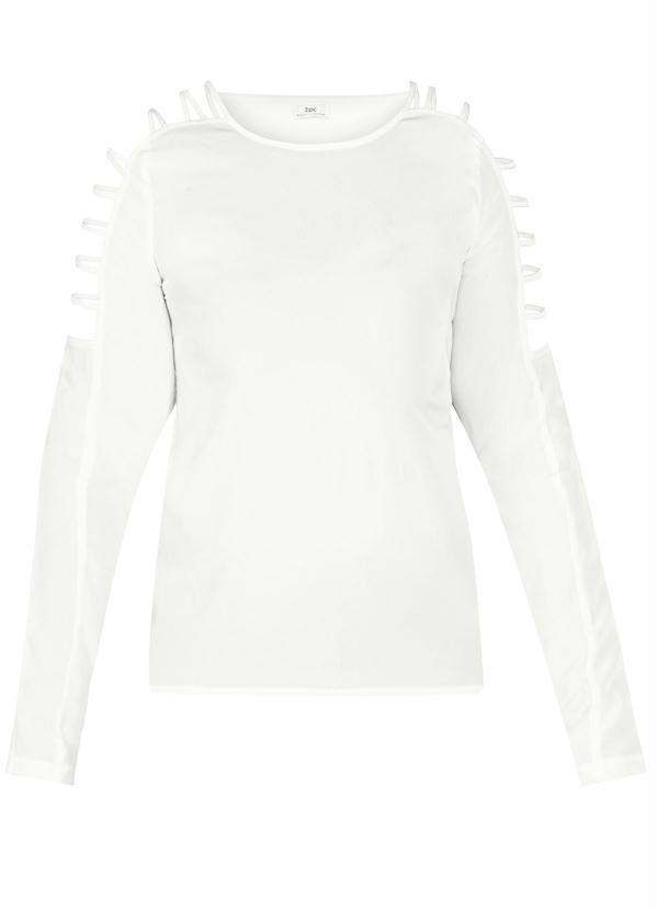 Outlet - Blusa Manga Longa com Tiras Off White 5