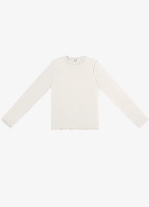 Rovitex - Blusa Manga Longa Cotton Básica Bege - ROVITEX